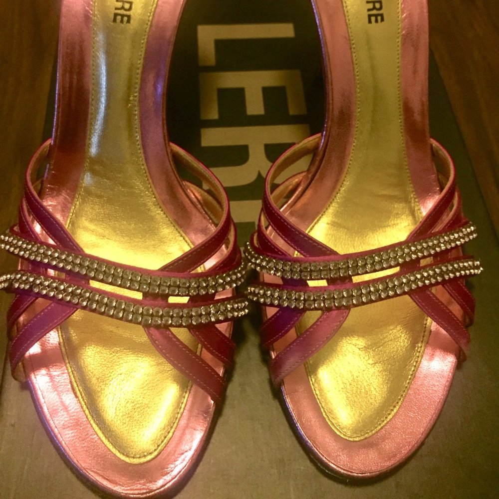 Lerre Fuchsia Slides with Stones